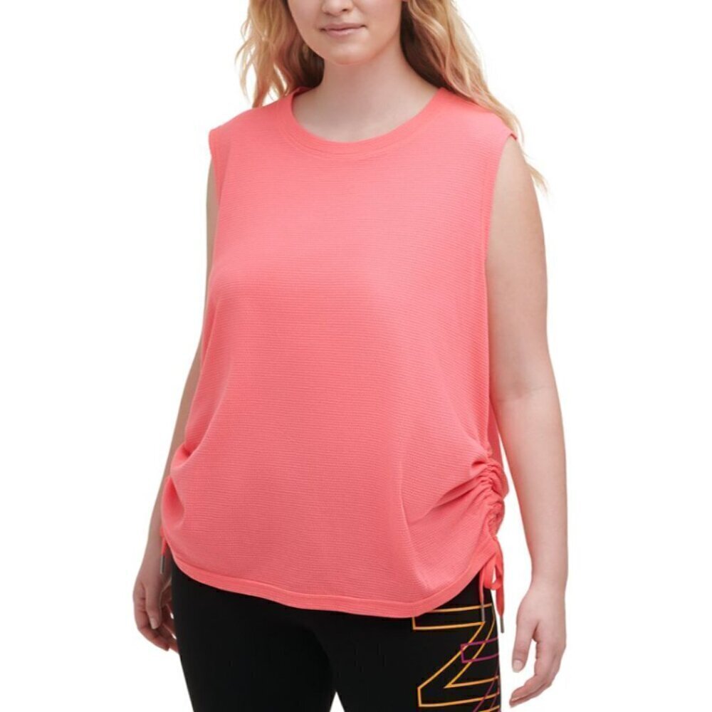 CALVIN KLEIN PERFORMANCE Plus Size  hot Pink Tie-Hem Tank Top NWT